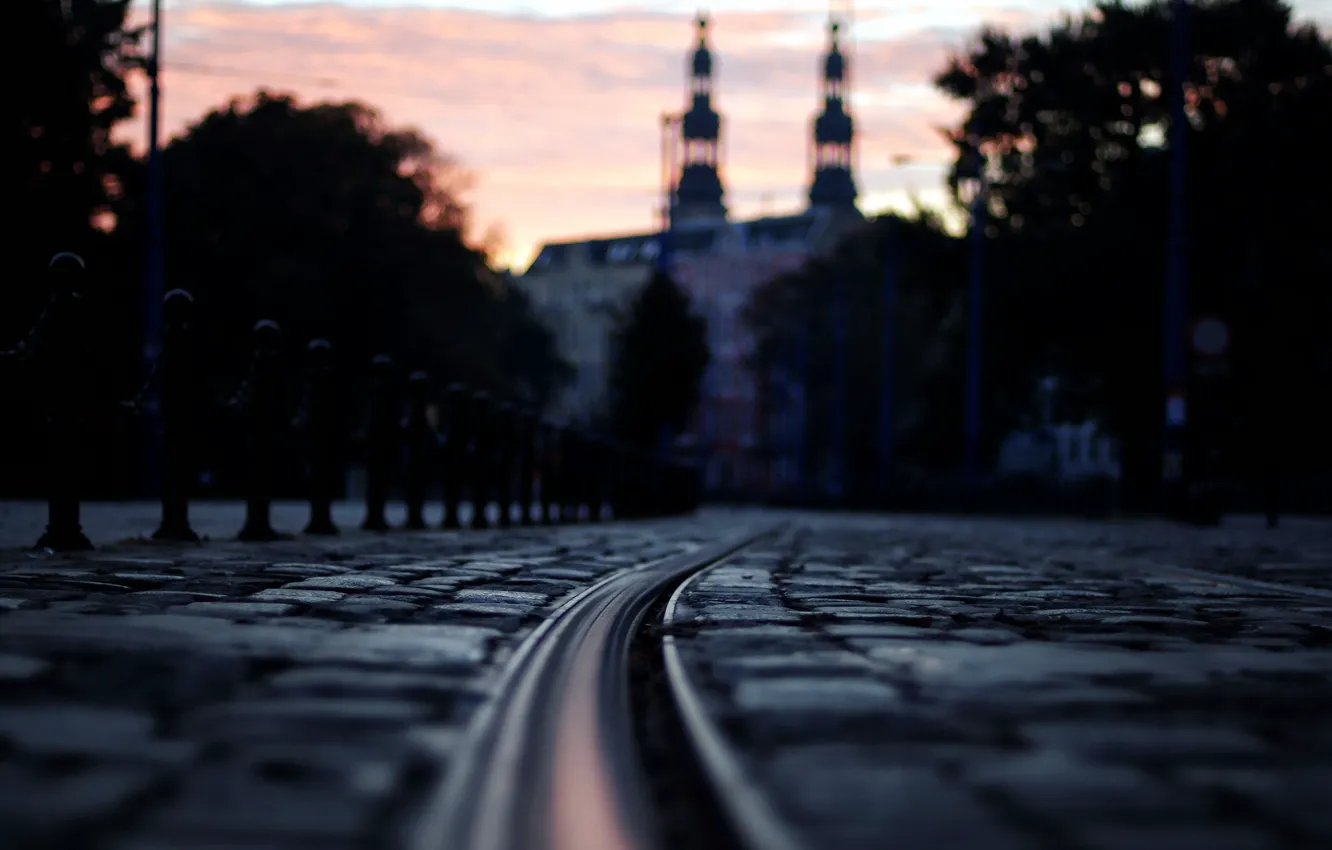 Photo wallpaper night, the city, street