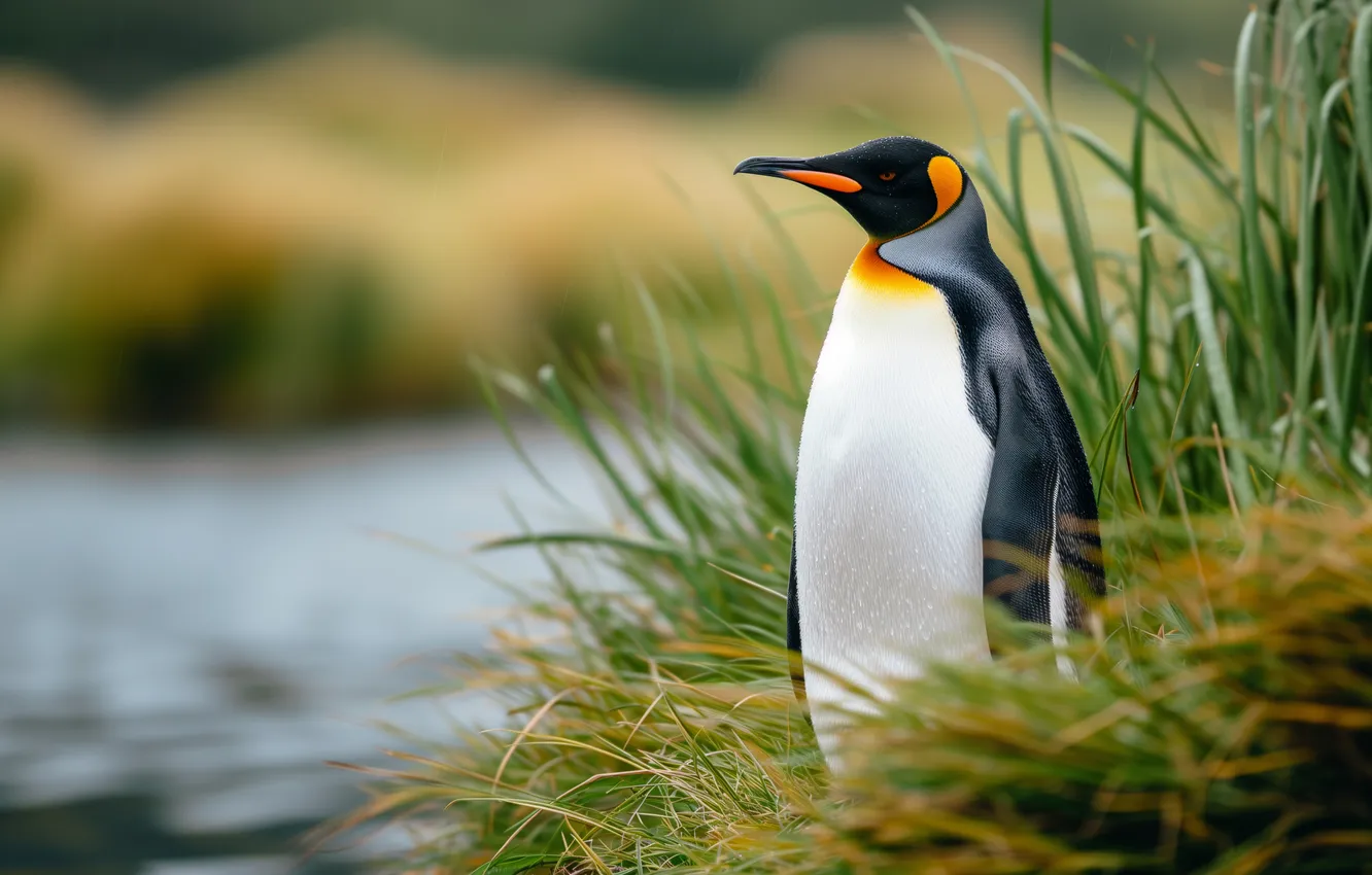 Photo wallpaper bird, penguin, majesty