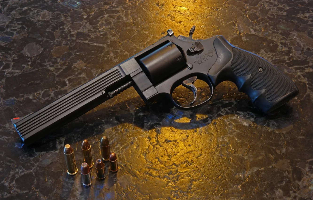 Photo wallpaper weapons, trunk, revolver, Phillips &ampamp; Rodgers