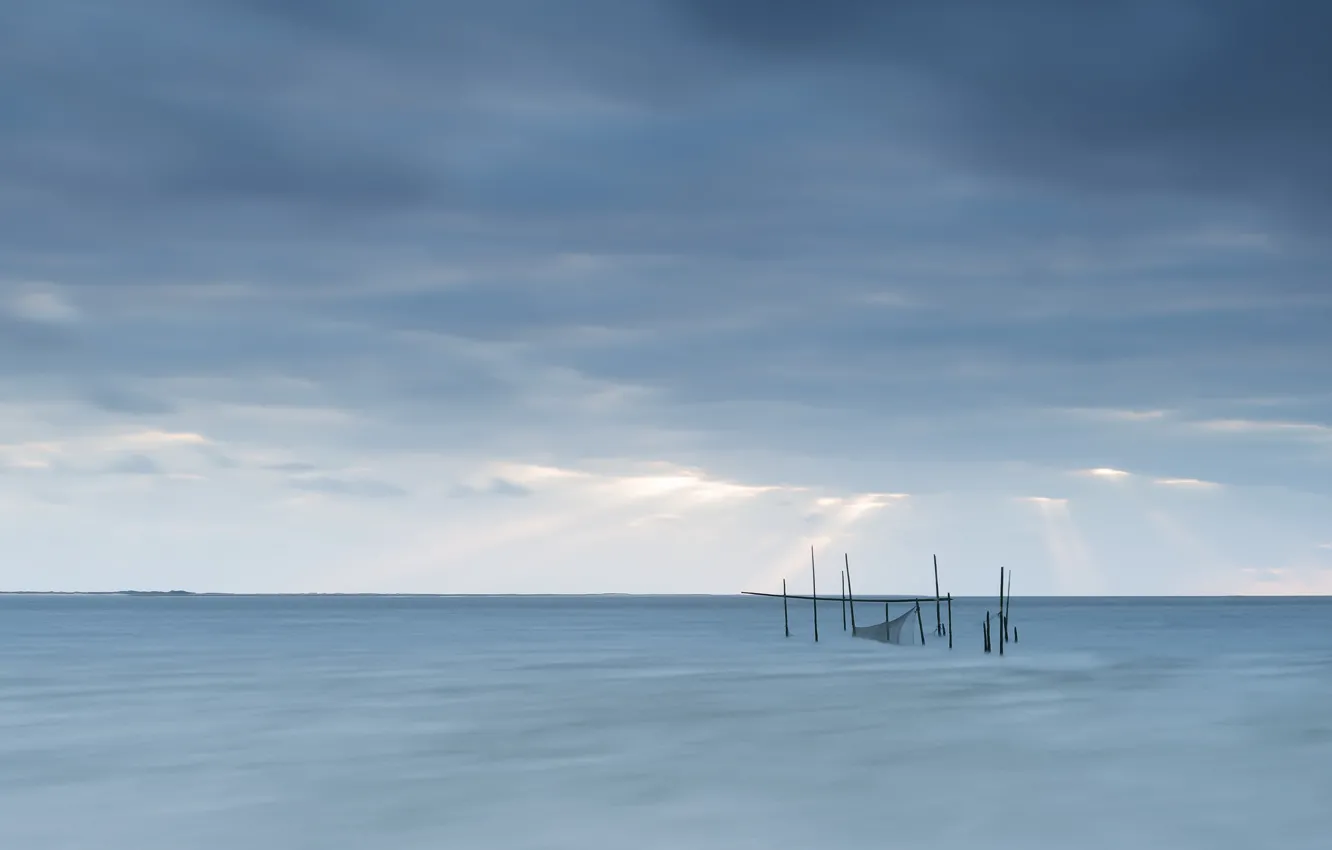 Photo wallpaper sea, the sky, network