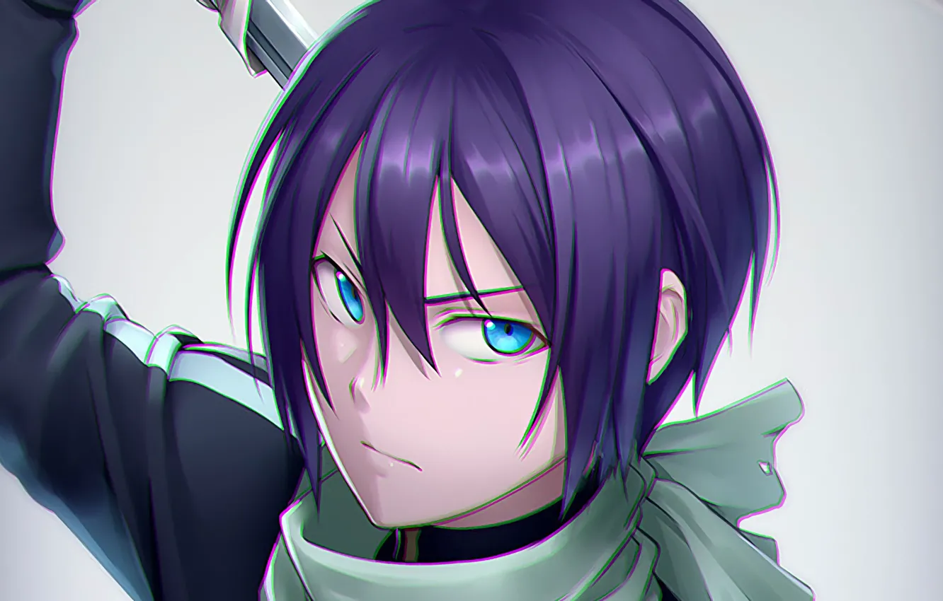 Photo wallpaper look, anime, art, guy, A Homeless God, Noragami, Yato