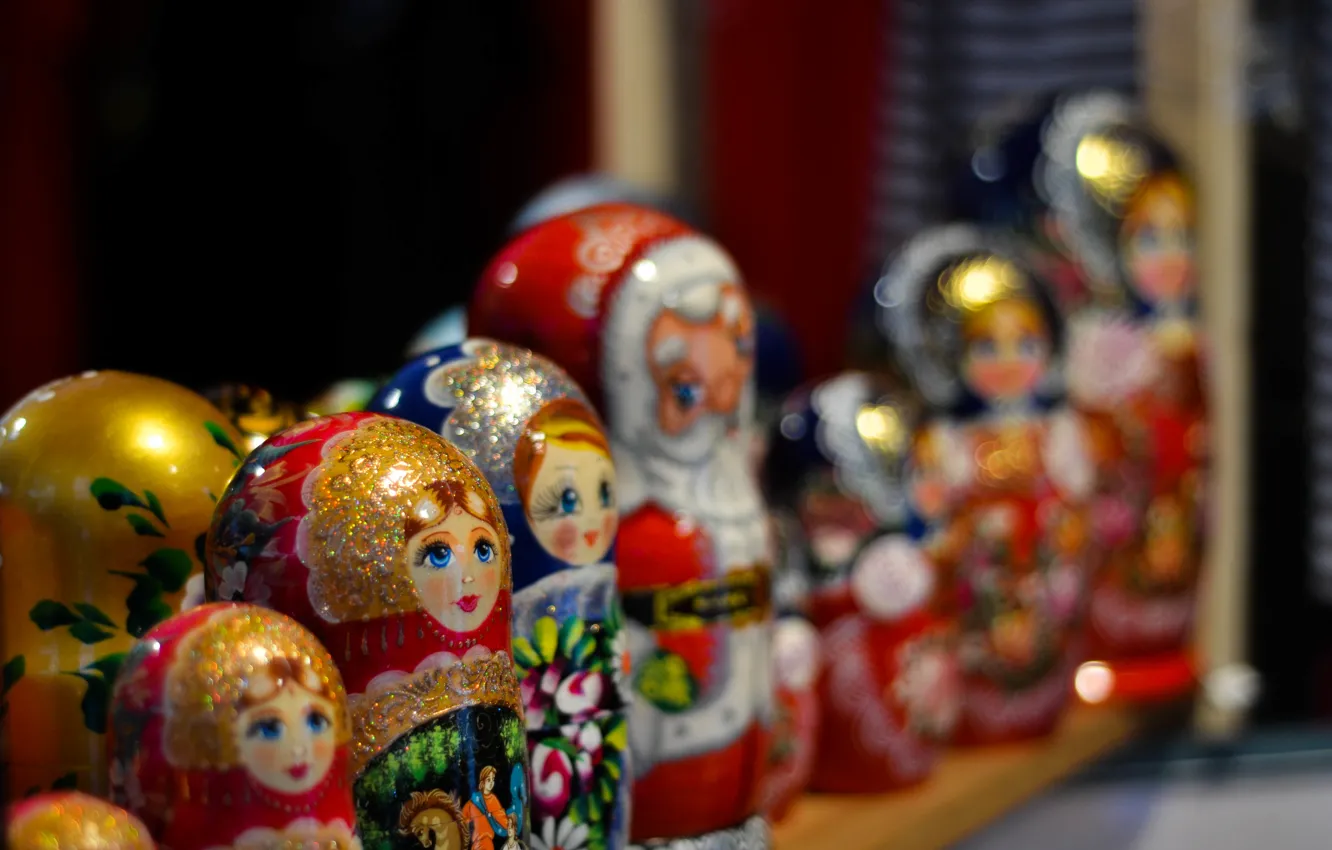 Photo wallpaper figures, souvenir, matryoshka
