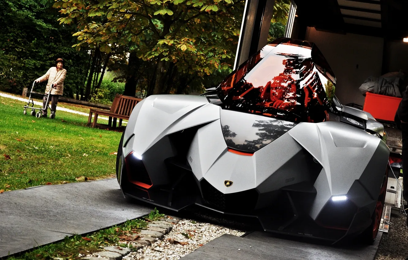 Photo wallpaper Concept, black, Lamborghini, Egoista, 2013 Lamborghini Egoista Concept