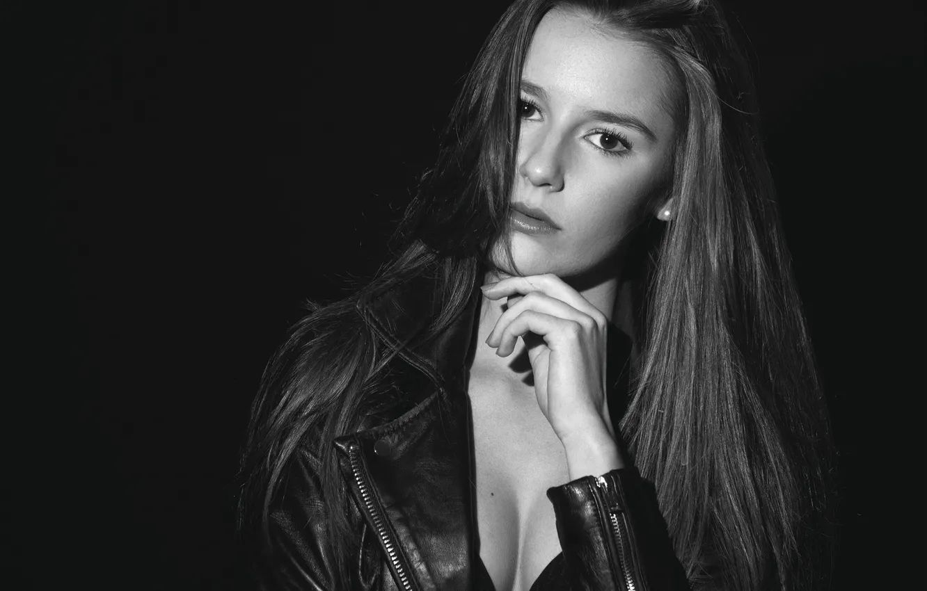 Photo wallpaper look, face, background, Laura