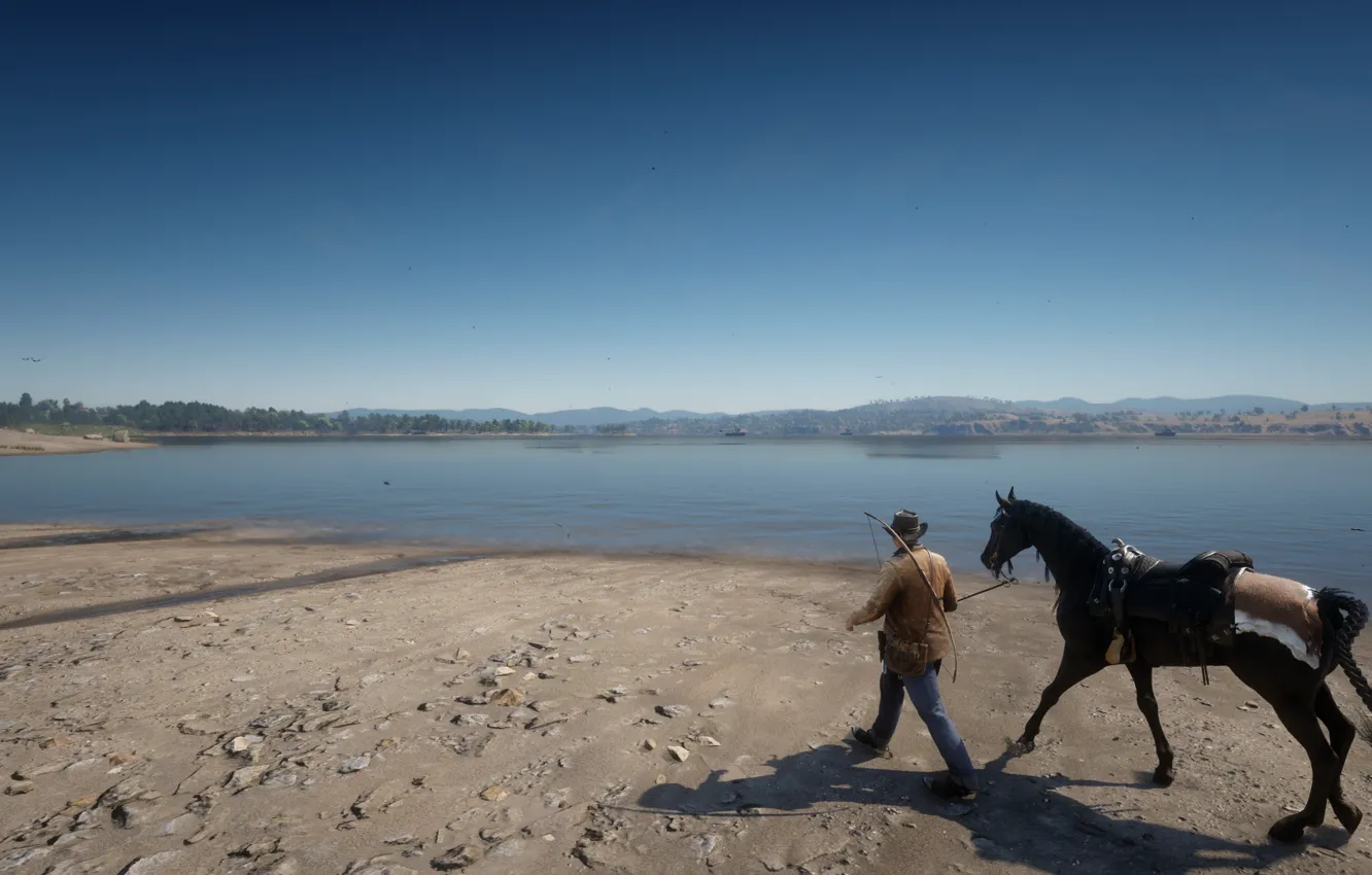 Photo wallpaper Red Dead Redemption 2, RDR 2, Arthur Morgan, Artur Morgan, Nikita Haru
