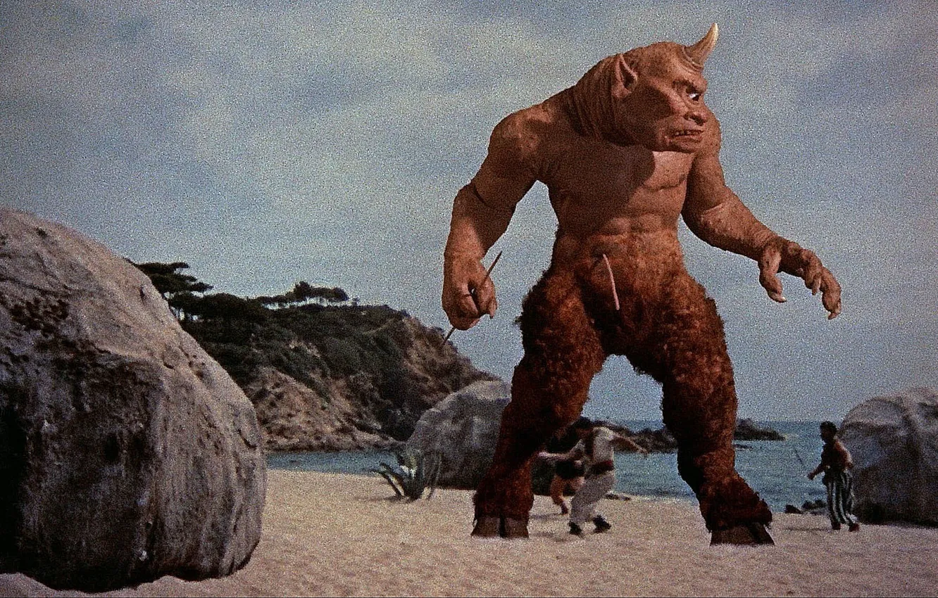 Photo wallpaper Stones, USA, Fantasy, Cyclops, Men, 1958, Columbia Pictures, Adventure