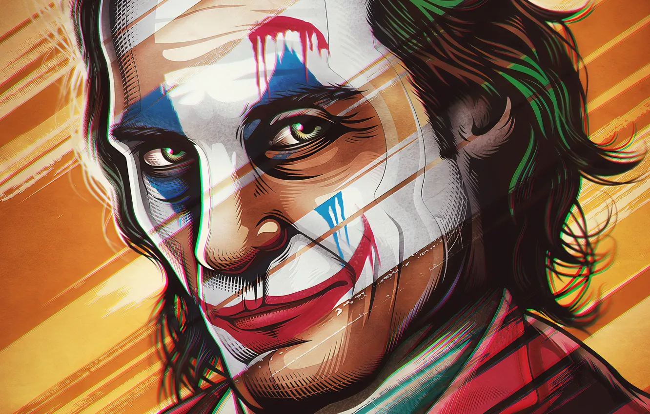 Photo wallpaper smile, Joker, art, art, Joker, poster, Joaquin Phoenix, Joaquin Phoenix