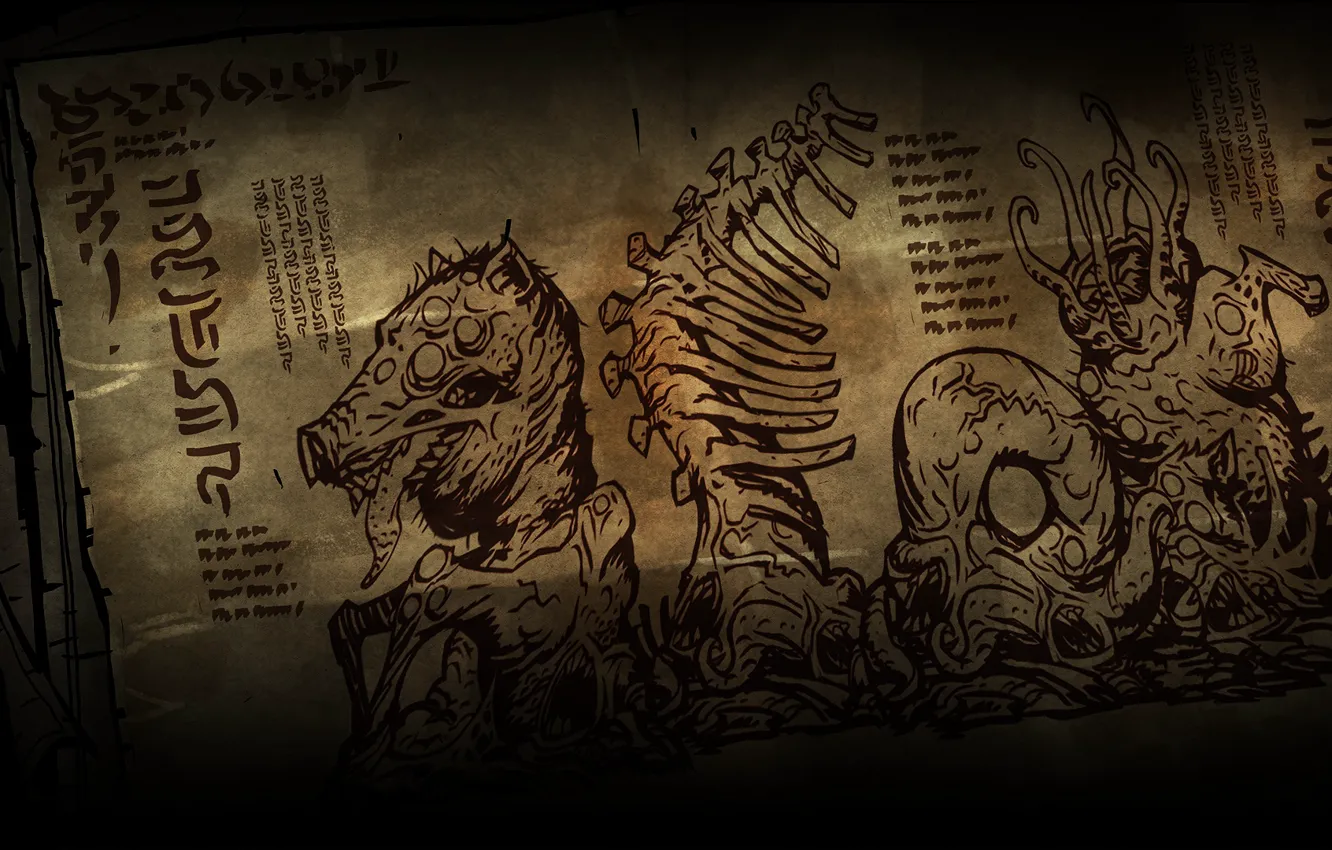 Photo wallpaper eyes, teeth, Darkest Dungeon, Amorphous creature