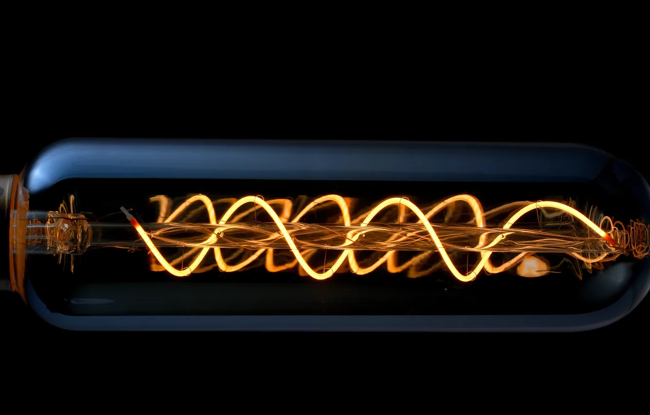 Photo wallpaper lights, retro, lamp, black background, Bulb