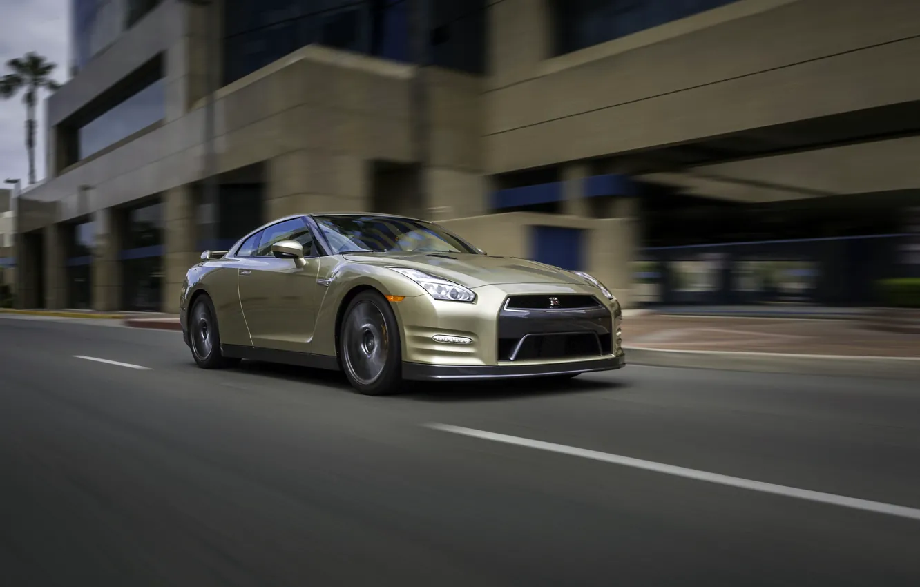 Photo wallpaper Nissan, GT-R, R35, drive, Nissan GT-R 45th Anniversary Gold Edition