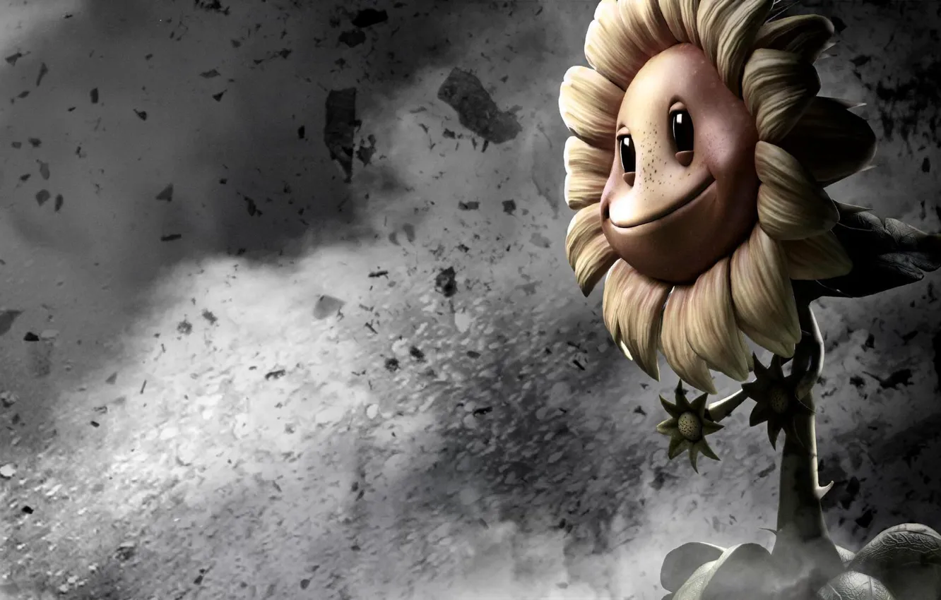 Photo wallpaper sunflowers, war, plant, parody, sunflower, Plants vs Zombies, PopCap, Plants vs. Zombies: Garden Warfare