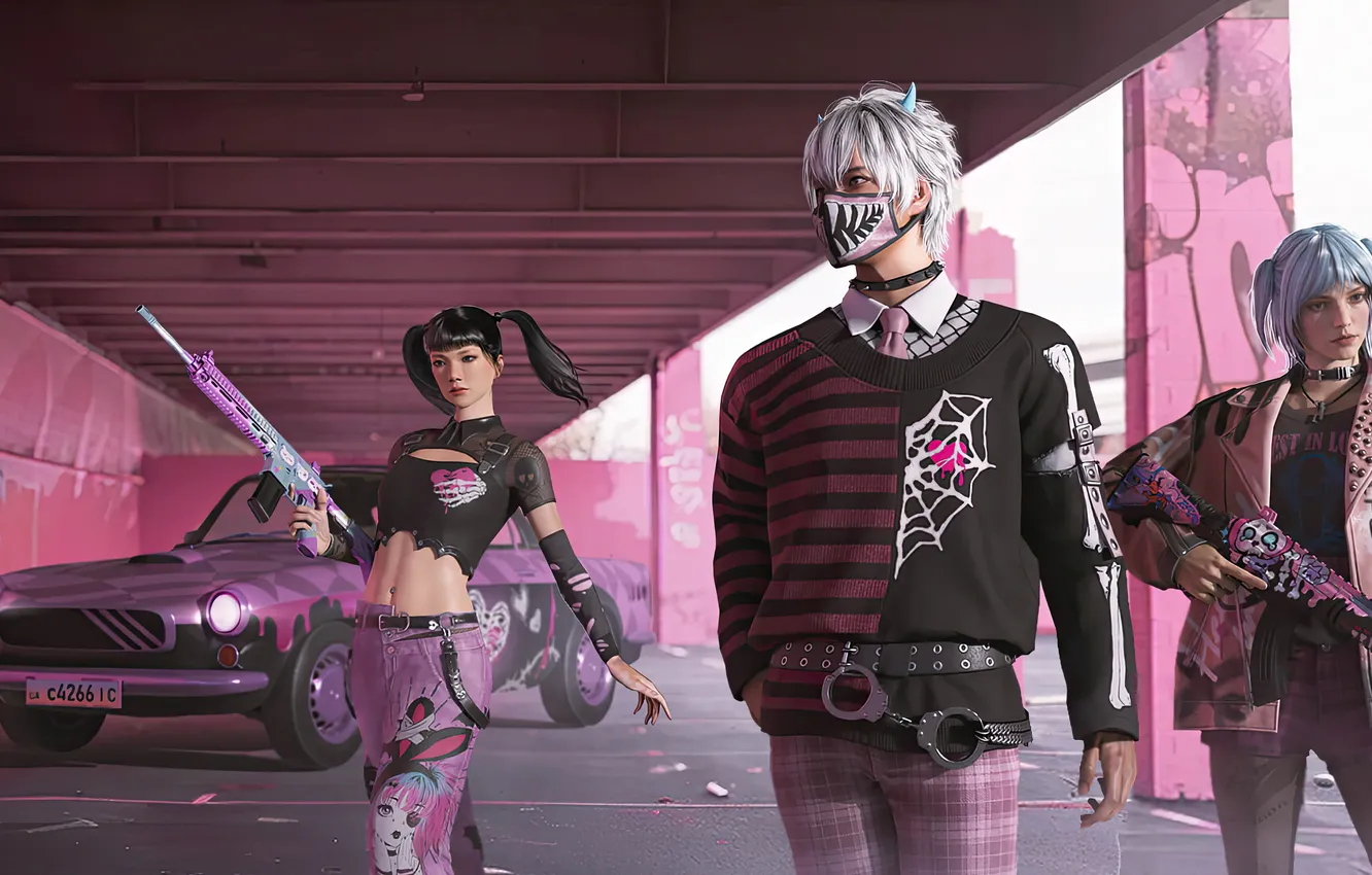 Photo wallpaper survivor, grunge, queen, pubg, Pass