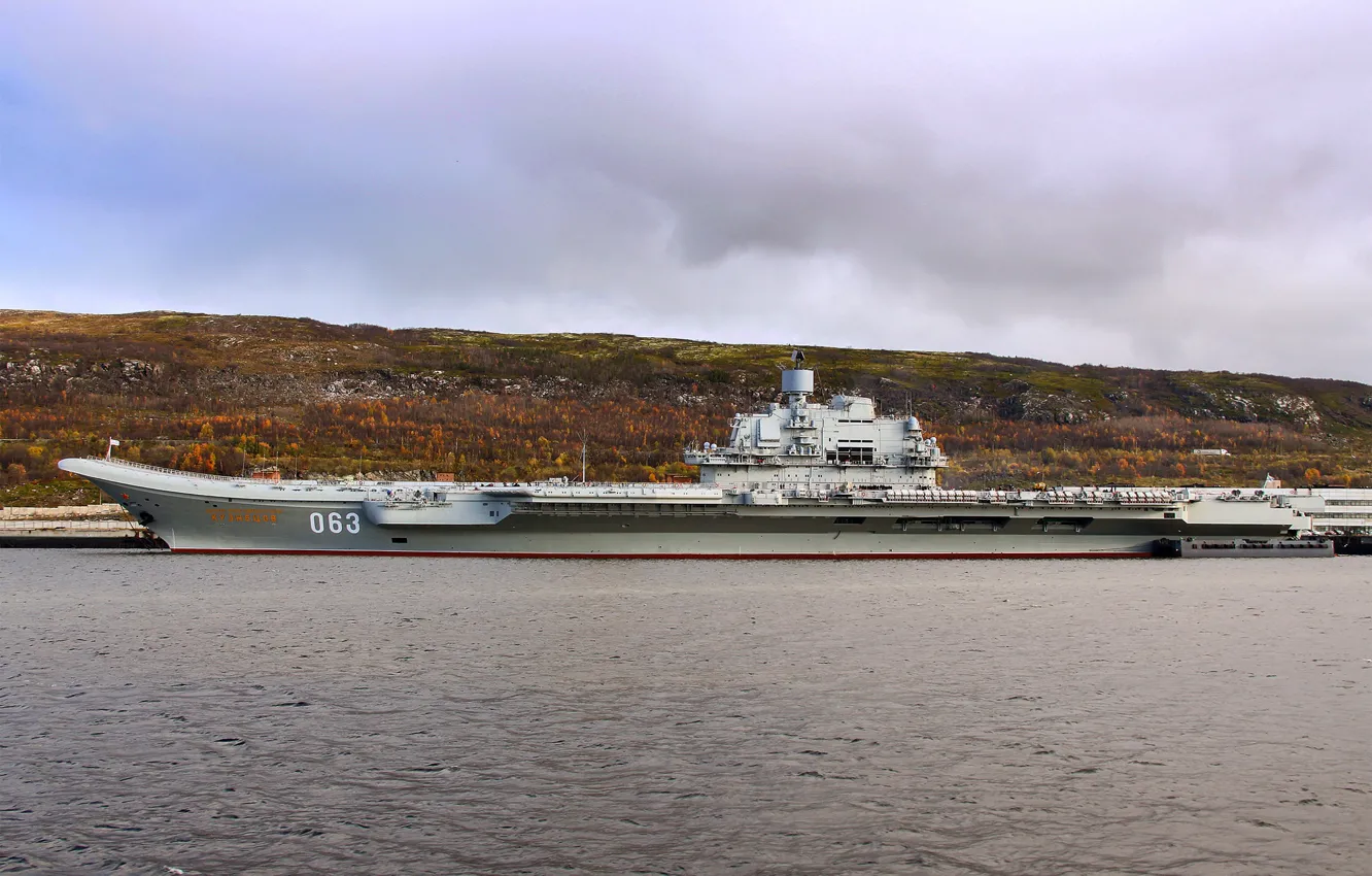 Photo wallpaper cruiser, heavy, aircraft carrier, Admiral Kuznetsov, the Northern fleet