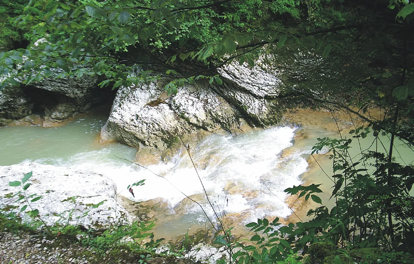 Photo wallpaper mountains, gorge, The Caucasus