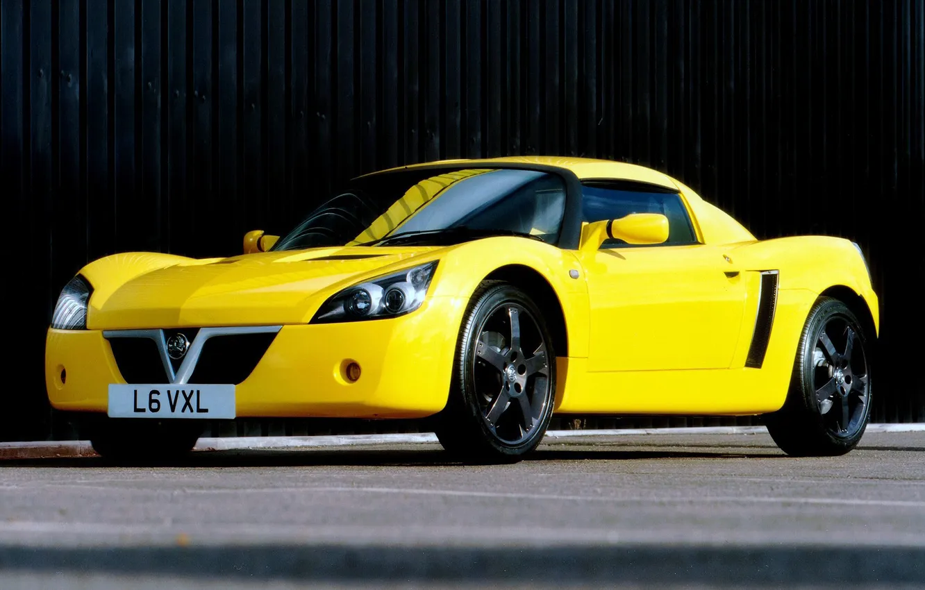 Photo wallpaper machine, yellow, Vauxhall, the front, Vauxhall, VX220, "Lightning Yellow"