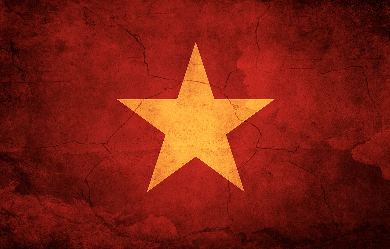 Photo wallpaper stars, red, flag, Vietnam, Vietnam
