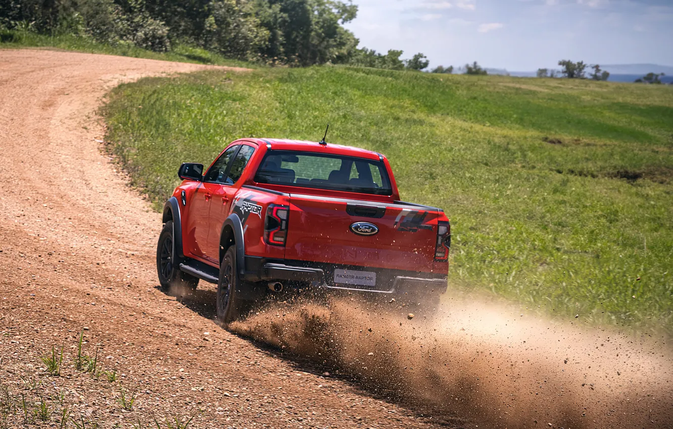 Photo wallpaper car, Ford, dust, Ranger, Ford Ranger Raptor