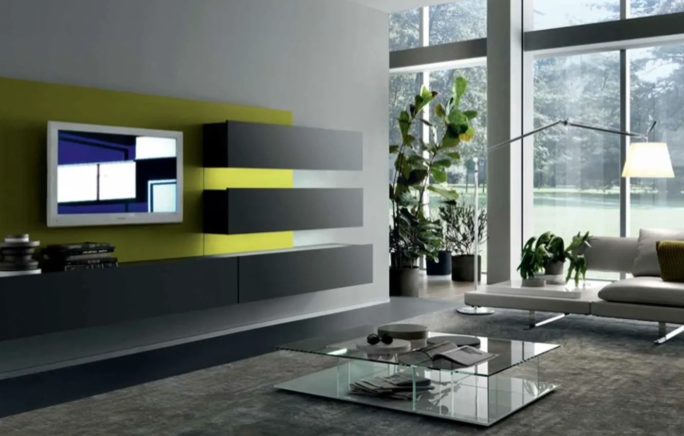 Photo wallpaper design, style, room, Villa, home, interior, living room