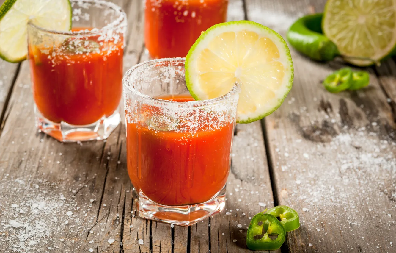 Photo wallpaper glass, cocktail, lime