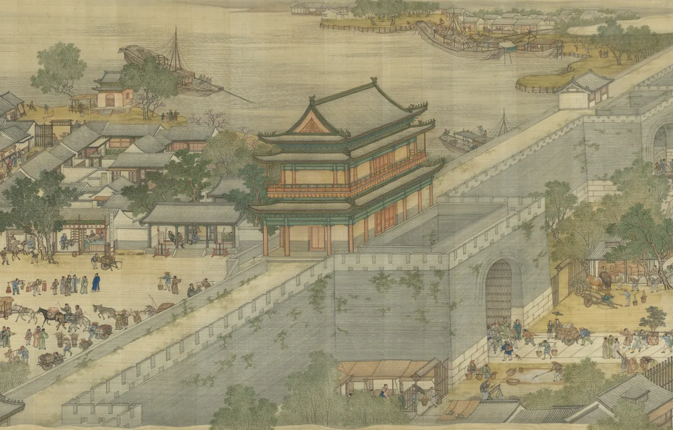 Photo wallpaper Chinese paintings, painting, art