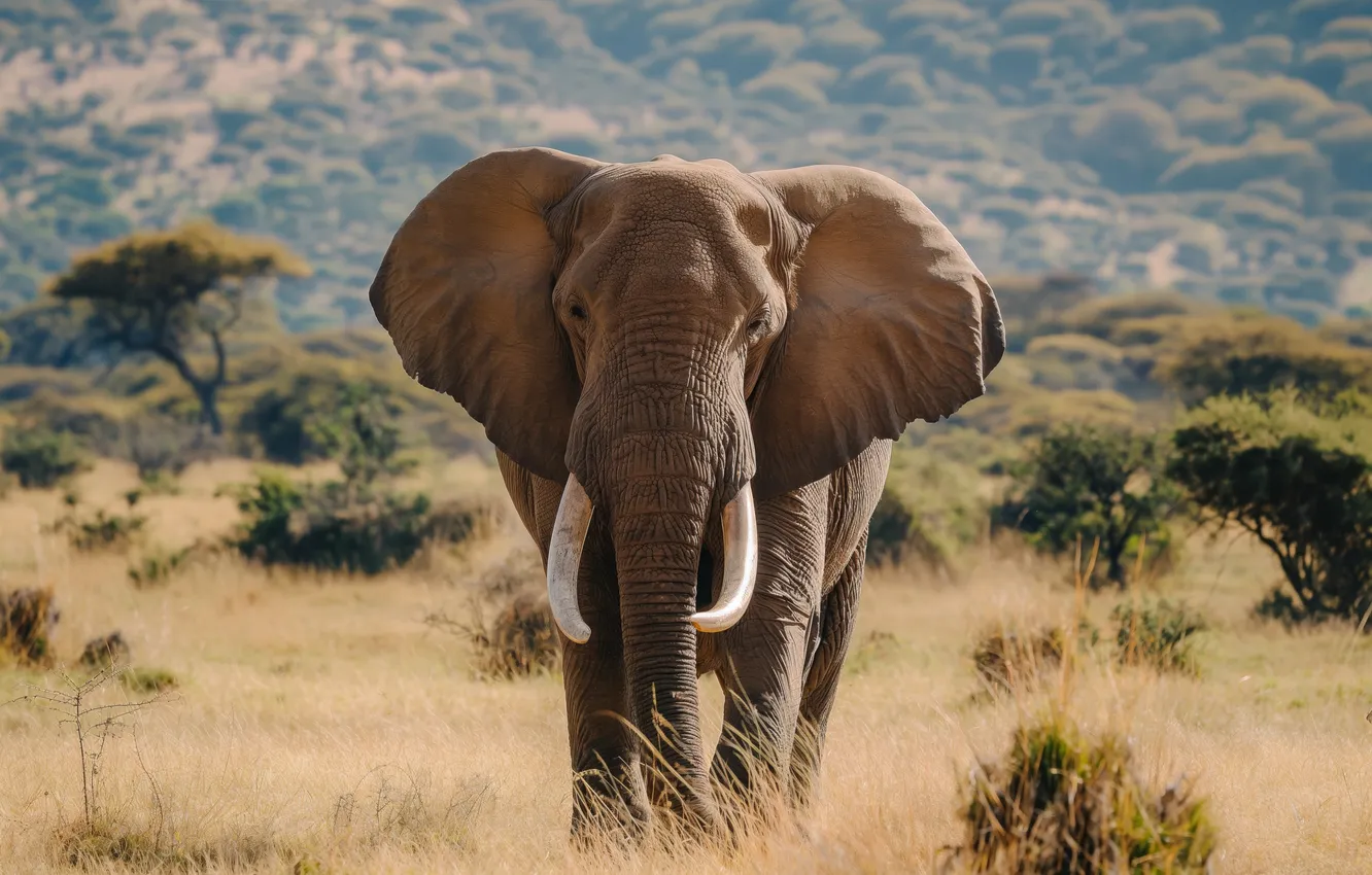 Photo wallpaper Africa, elephant, mammal