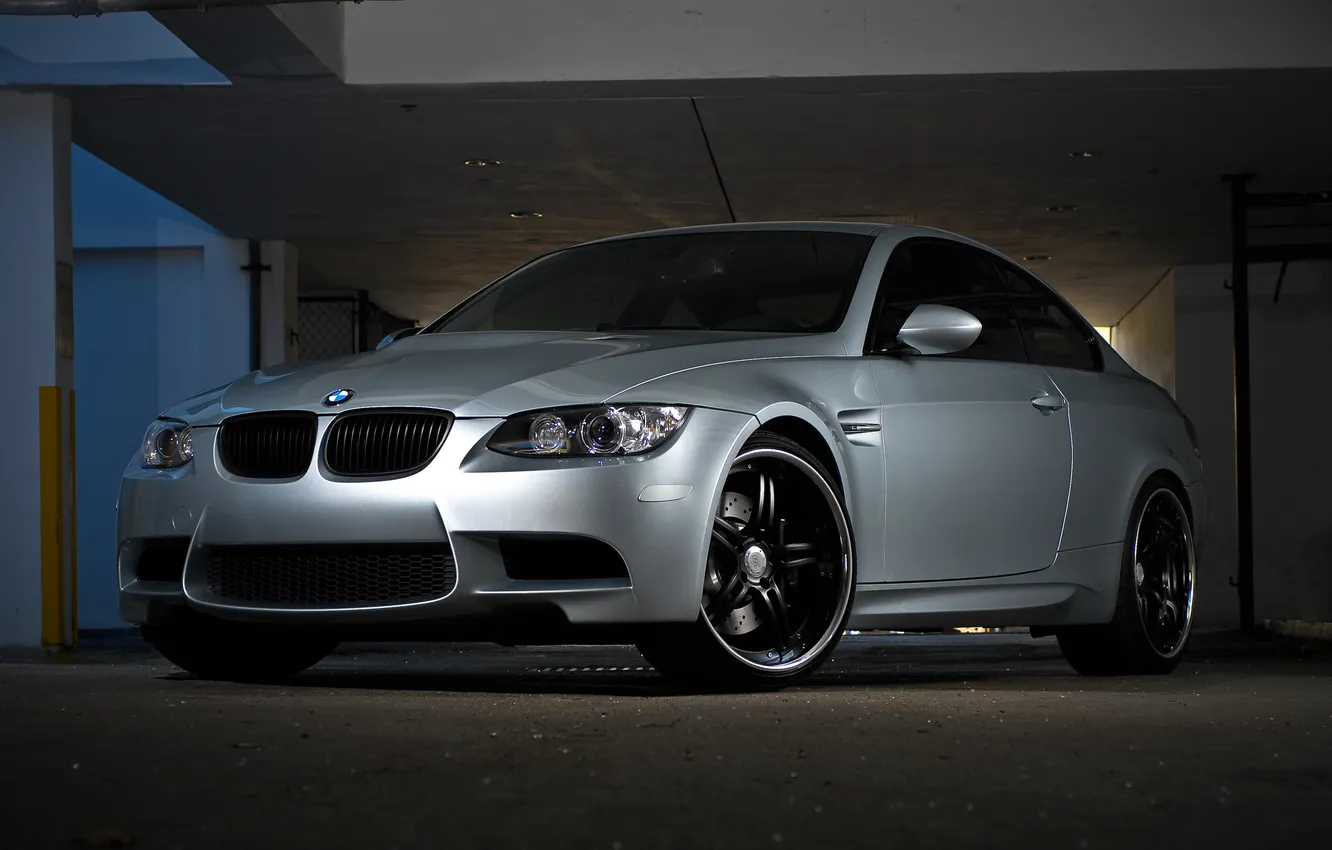 Photo wallpaper BMW, silver, BMW, silvery