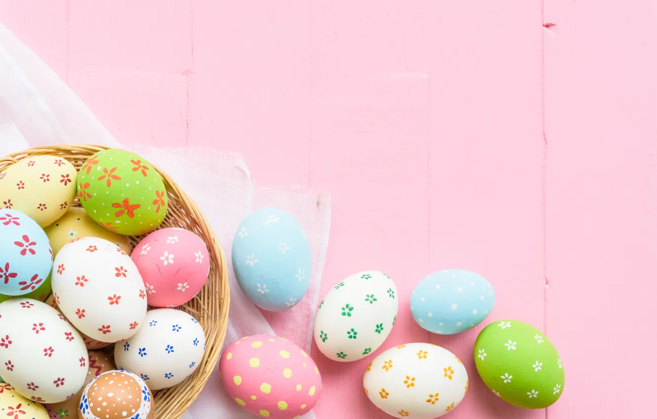 Photo wallpaper eggs, Easter, happy, wood, eggs, easter, decoration