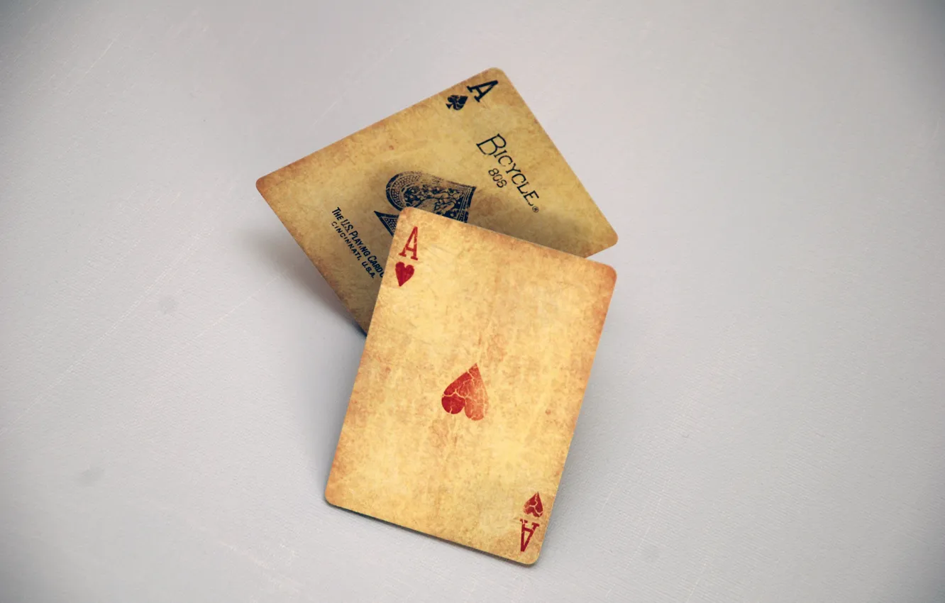Photo wallpaper card, casino, 2 aces