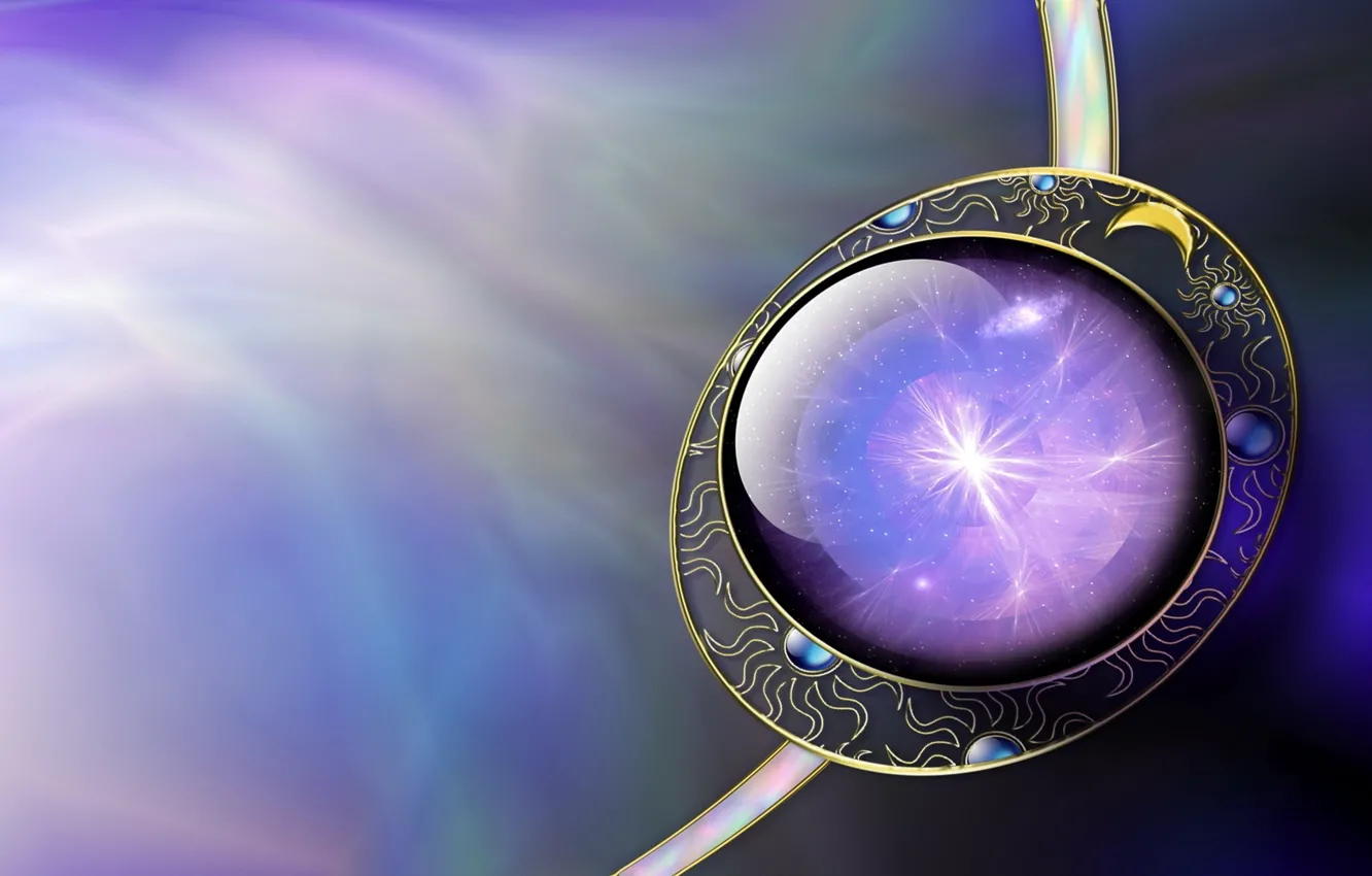 Photo wallpaper the sun, balls, figure, a month, ring, sphere