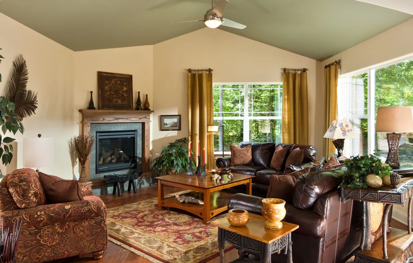 Photo wallpaper design, style, room, Villa, home, interior, living room