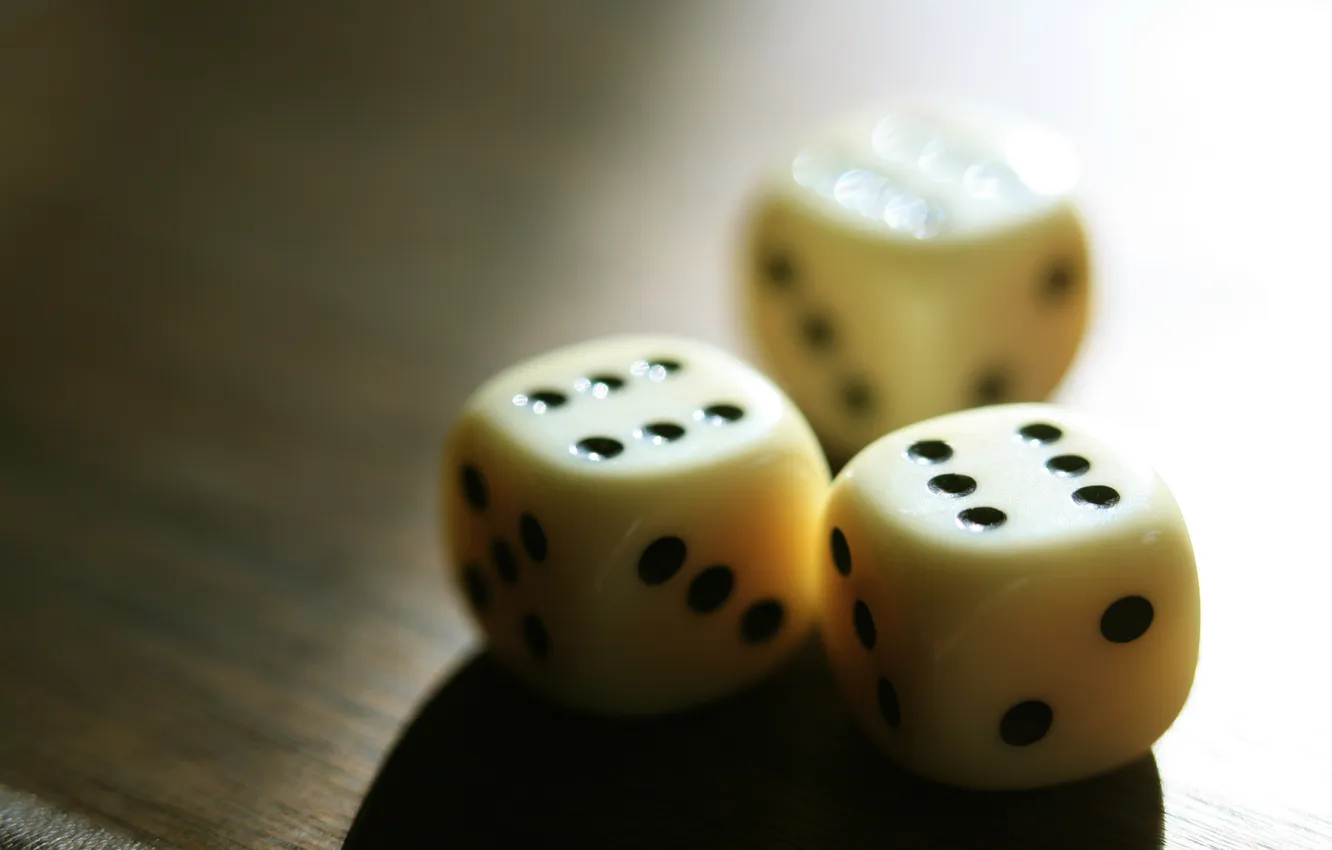 Photo wallpaper cubes, the game, bones, white, on the table, coincidence