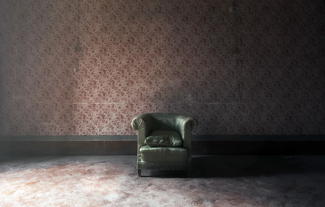 Photo wallpaper room, wall, chair