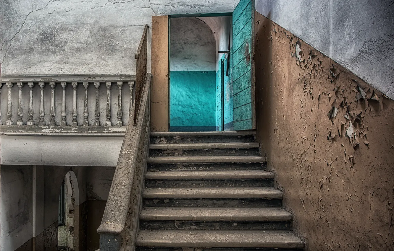 Photo wallpaper background, wall, ladder