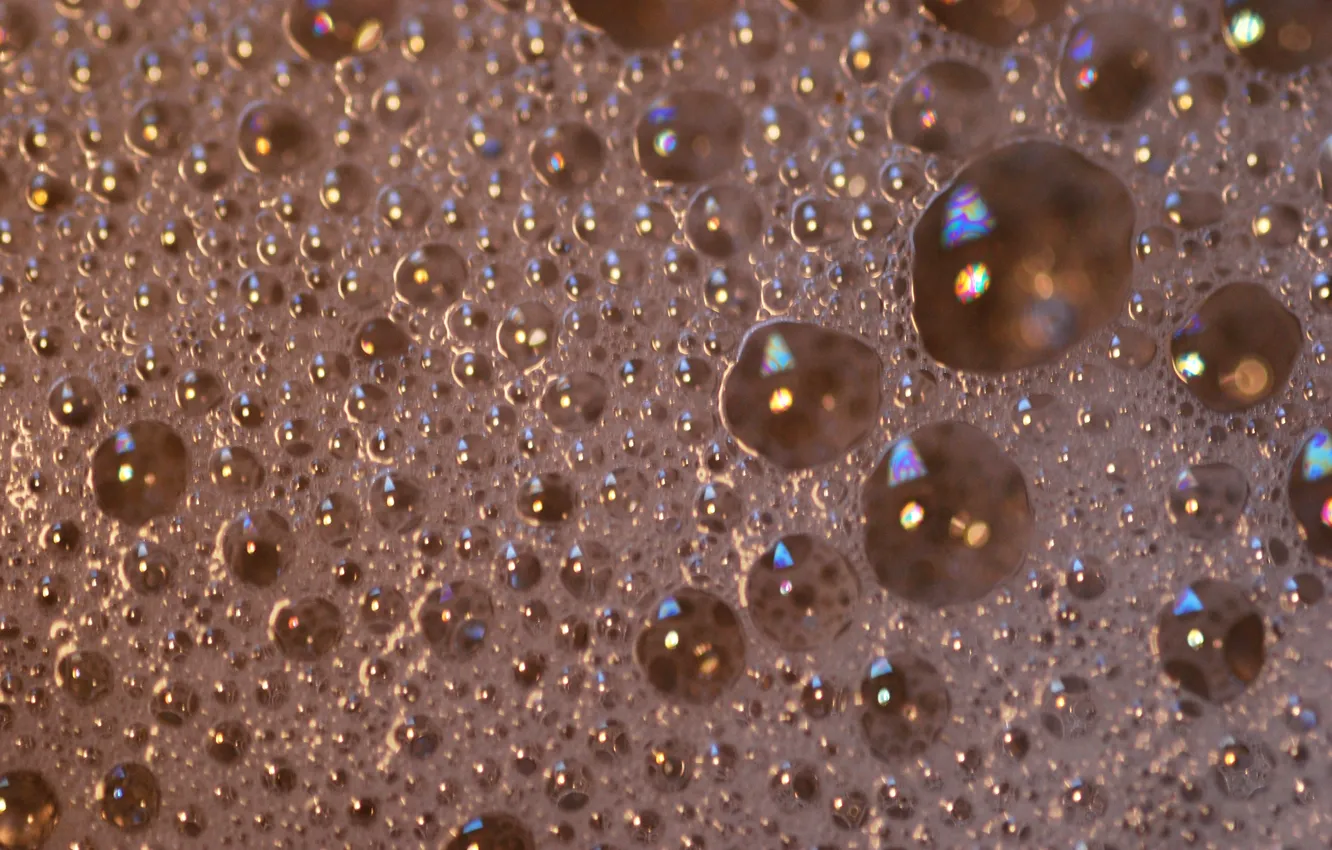 Photo wallpaper surface, reflection, bubbles, Shine