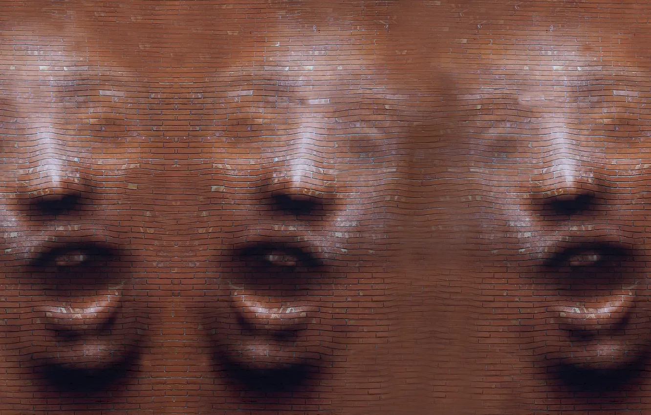 Photo wallpaper face, background, wall