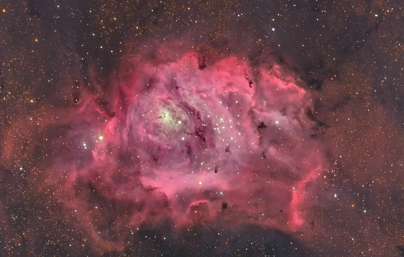 Photo wallpaper space, stars, nebula, Laguna, in the constellation Sagittarius, interstellar cloud