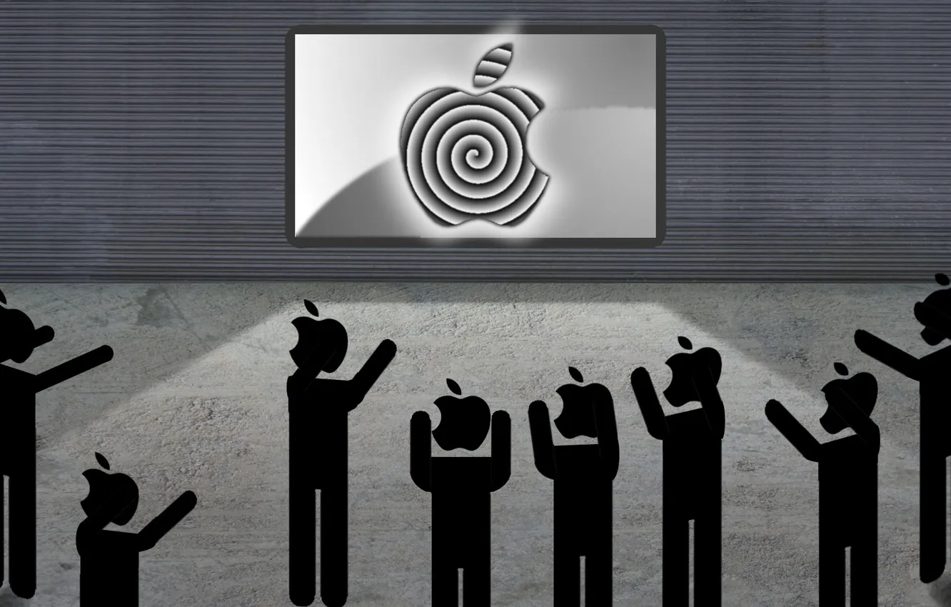 Photo wallpaper apple, zombie, hypnosis