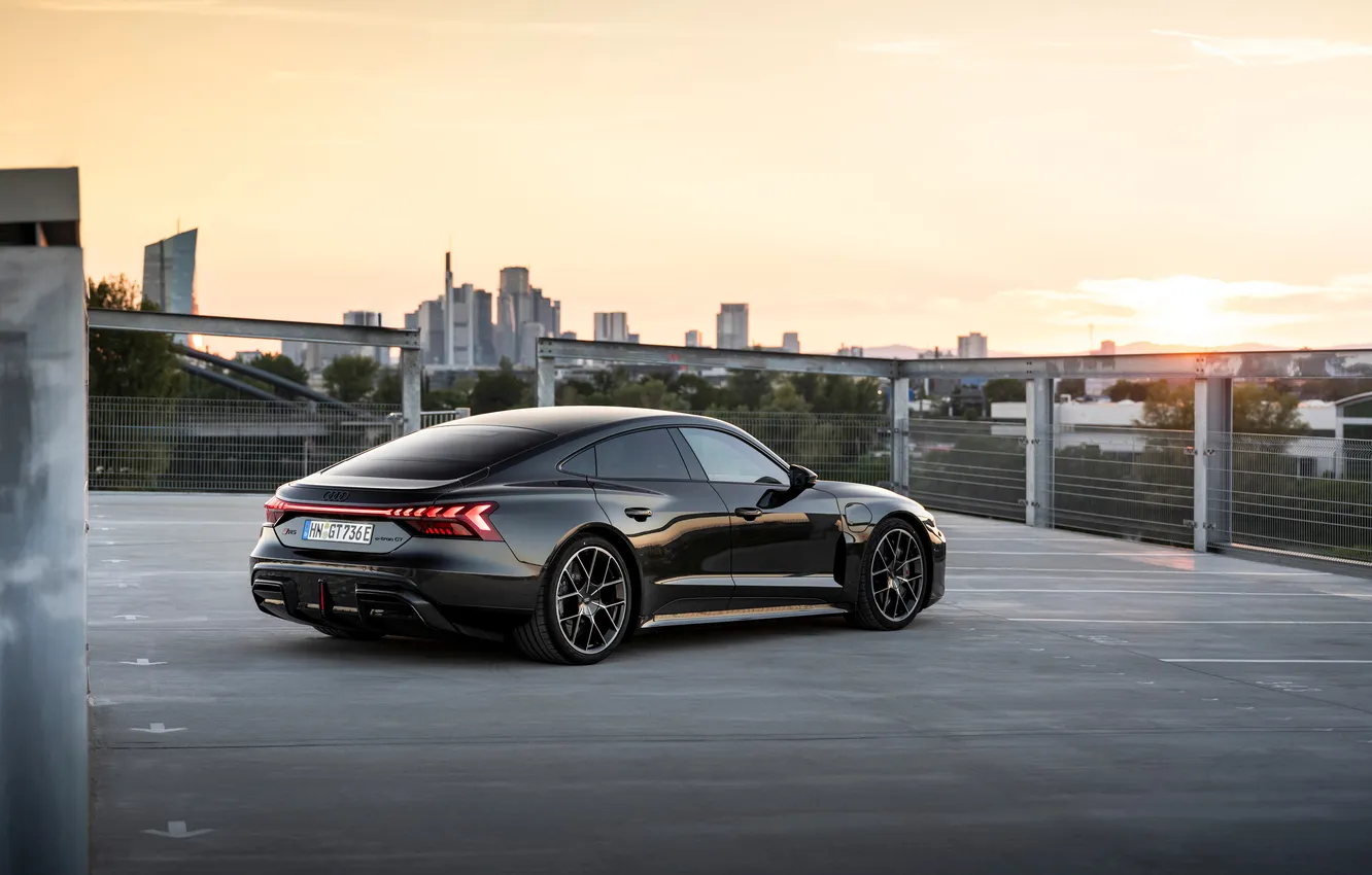Photo wallpaper Audi, 2024 Metallic Black, Audi RS e-tron GT performance