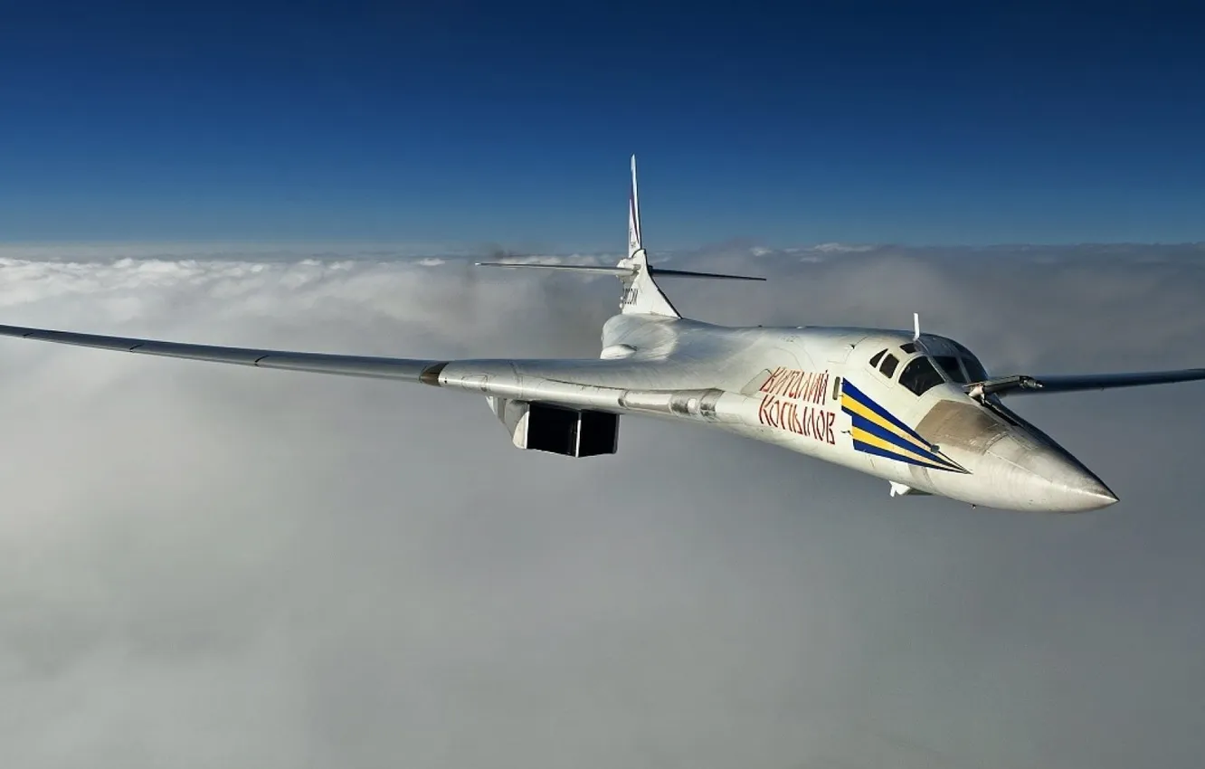 Photo wallpaper aircraft, military, aviation, Tu-160, strategic bomber