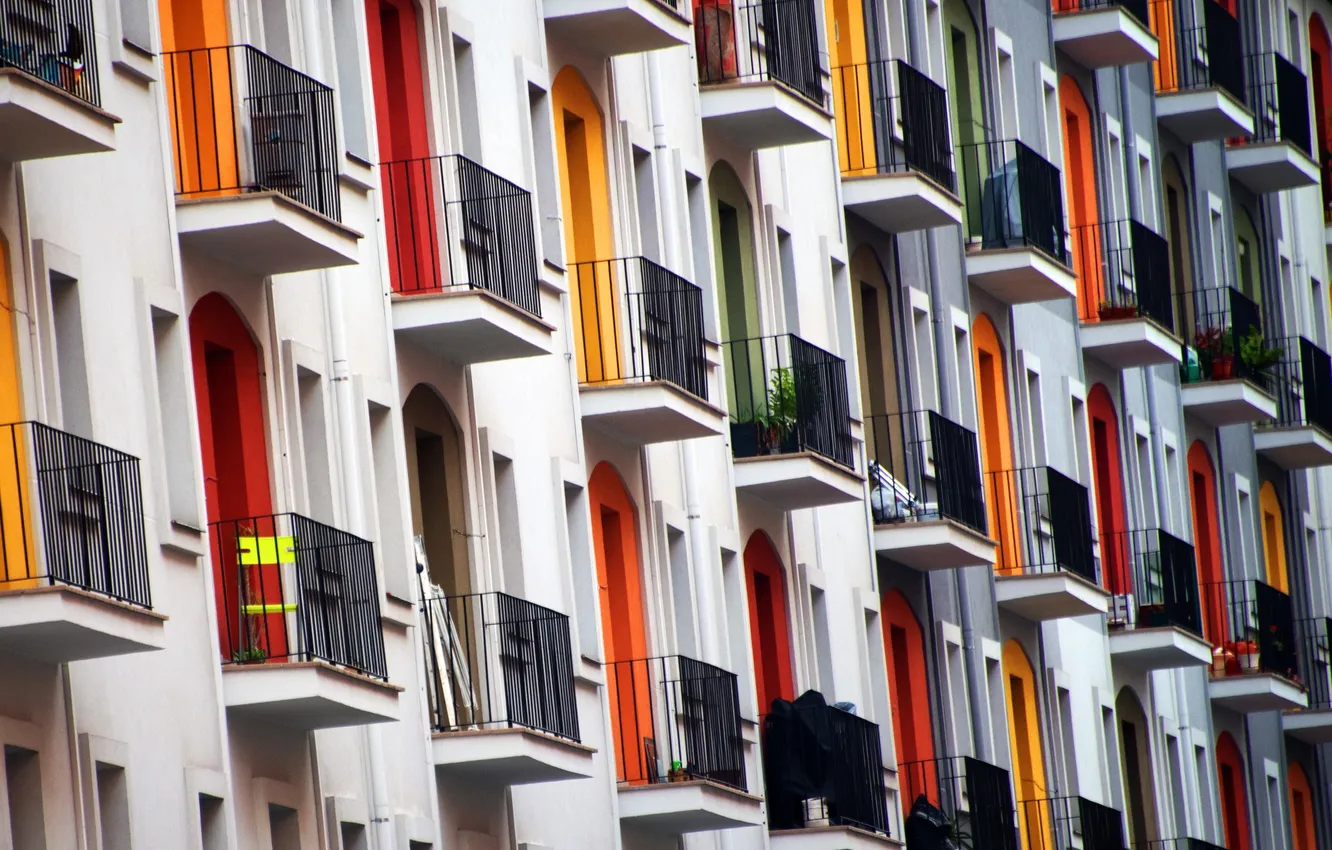 Photo wallpaper the city, background, home