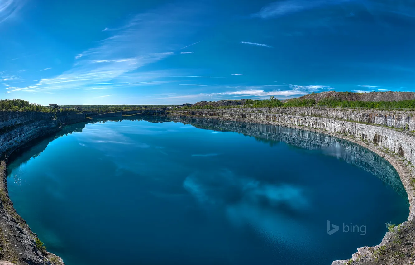 Photo wallpaper the sky, clouds, nature, lake, Canada, Ontario, Canada, mine