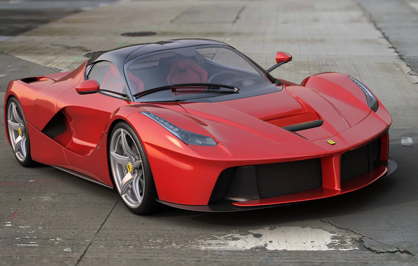 Photo wallpaper graphics, Ferrari, Hypercar, LaFerrari, dangeruss, hybrid supercar, F70/F150