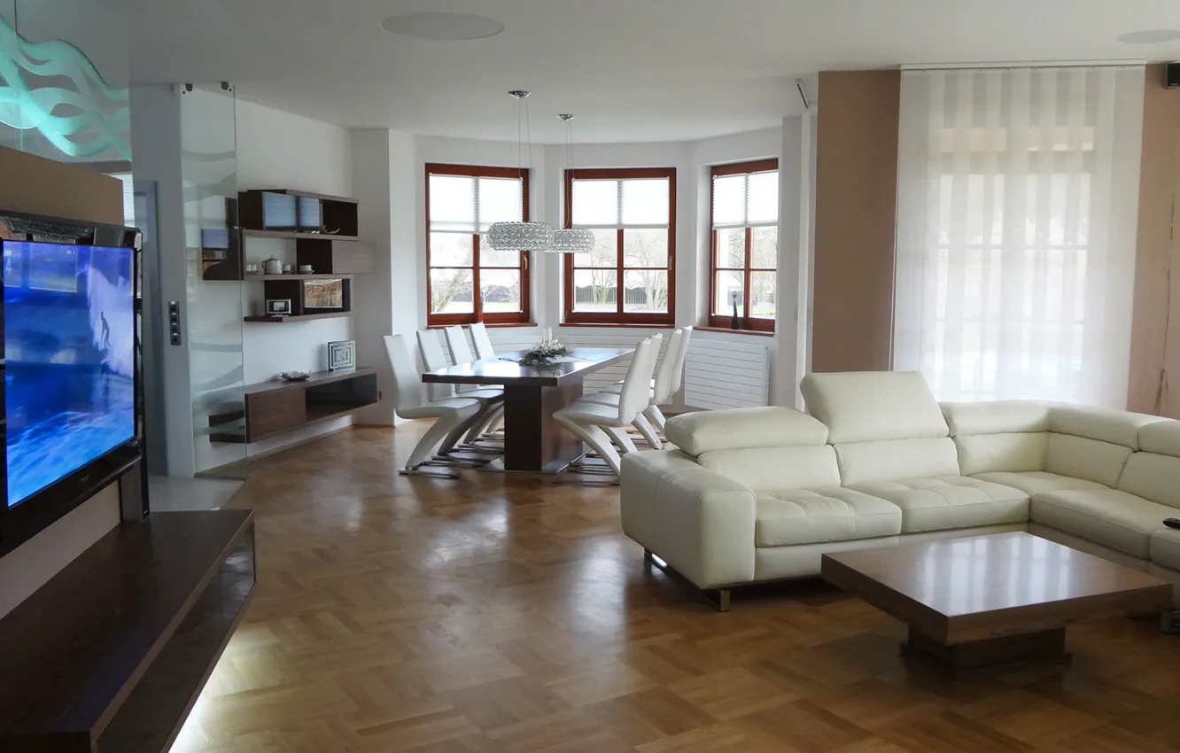 Photo wallpaper design, style, interior, Prague, living room, dining room