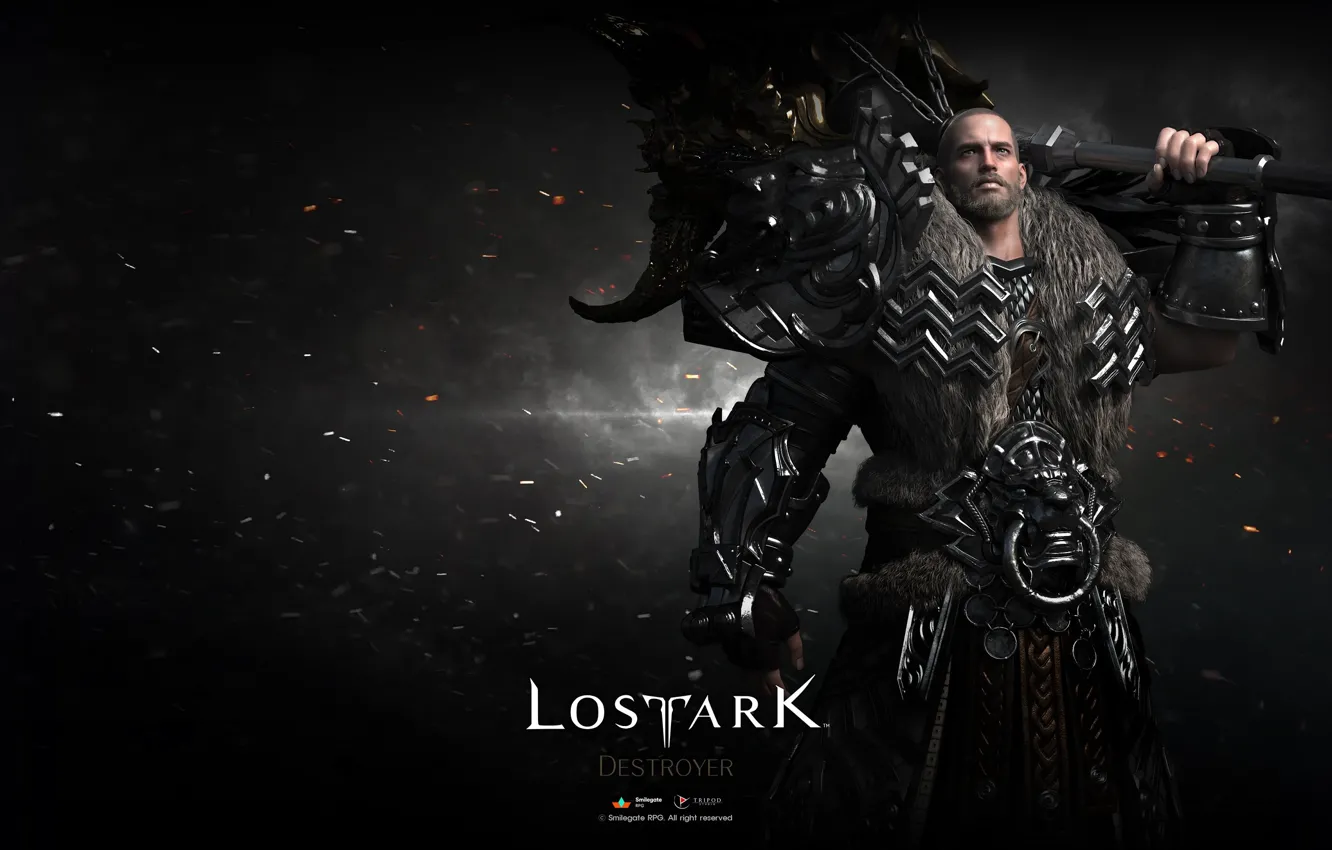 Photo wallpaper weapons, the game, warrior, guy, Lost Ark