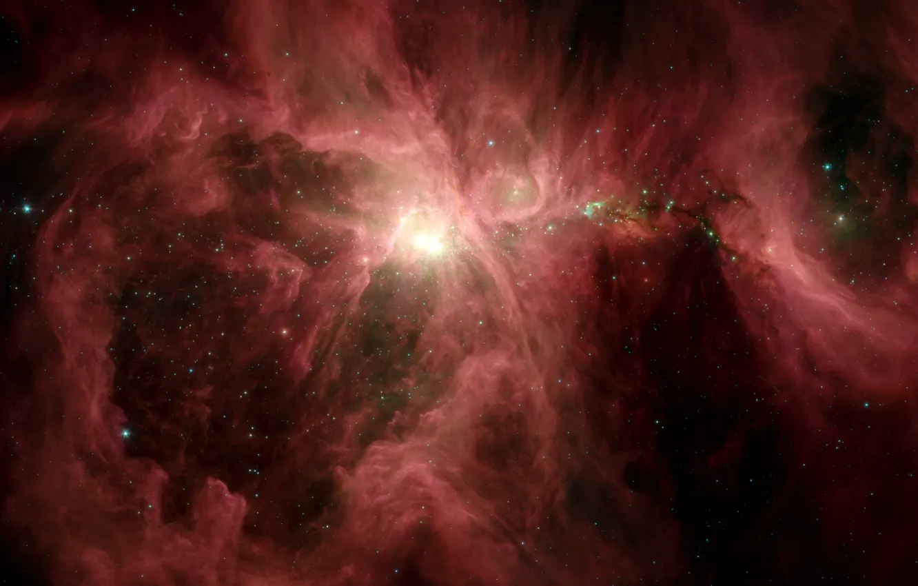 Photo wallpaper nebula, Orion, Spitzer