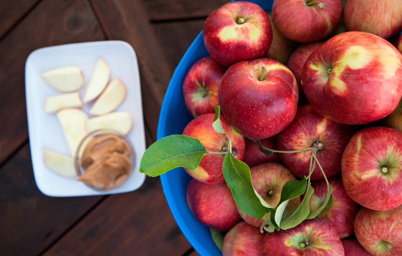 Photo wallpaper apples, harvest, red