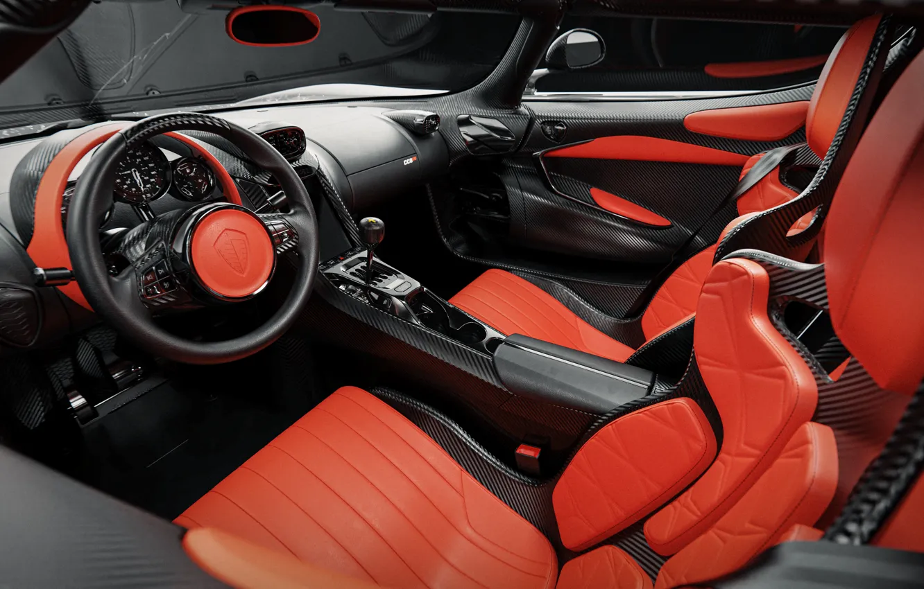 Photo wallpaper Koenigsegg, carbon, inside, car interior, Koenigsegg CC850