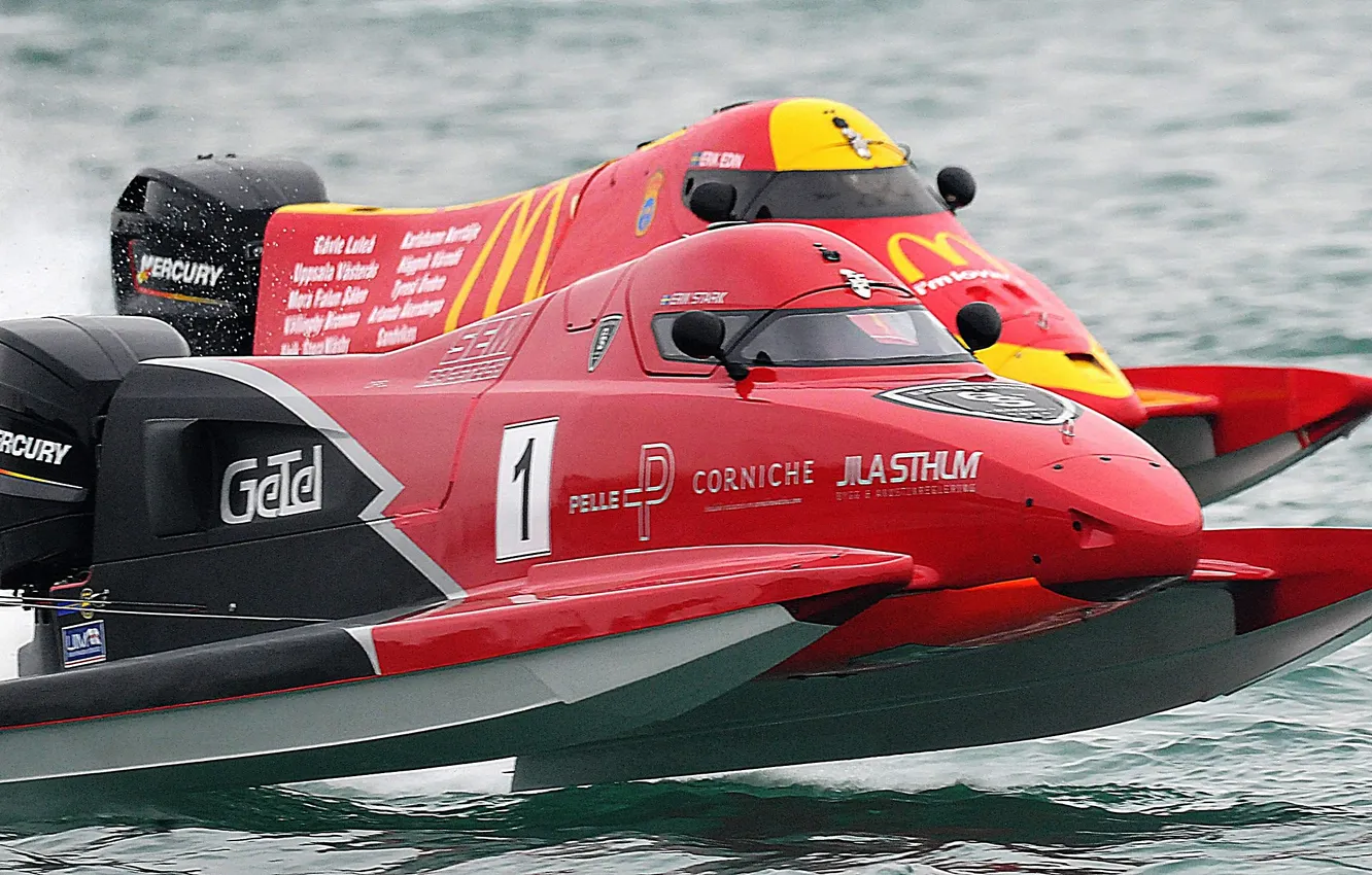 Photo wallpaper race, boat, speed