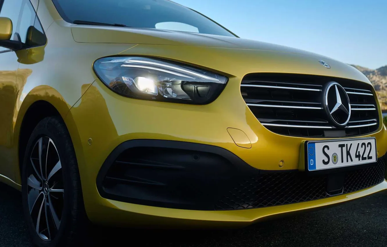 Photo wallpaper lights, Mercedes-Benz, grille, T-Class