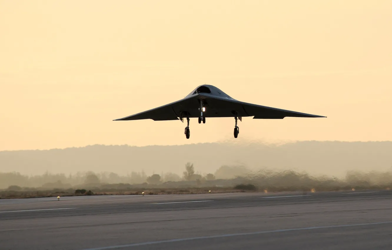 Photo wallpaper Northrop Grumman, drone, US NAVY, Northrop Grumman X-47B, X-74B